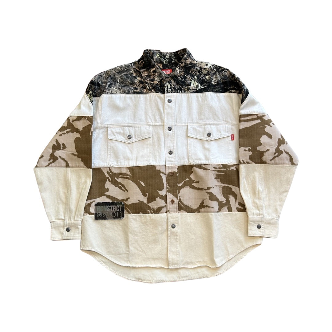 Tree Denim Slashed Button Up / REMADE IN LA