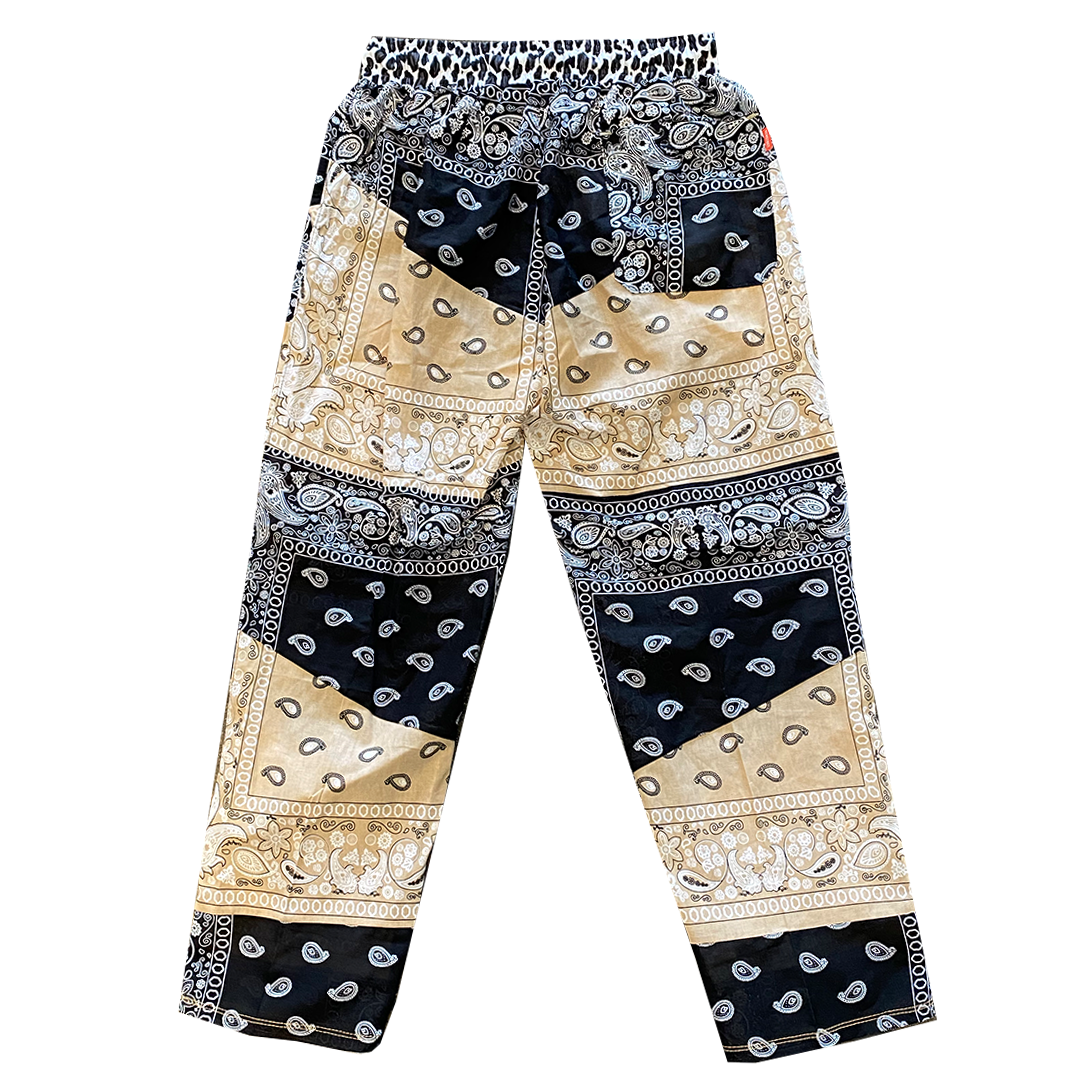 Paisley Pants Black & Tan