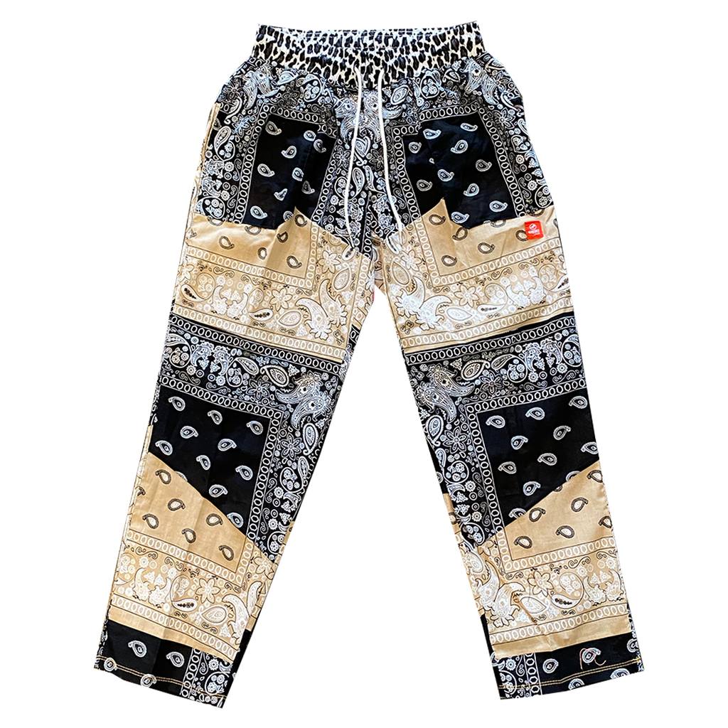 Paisley Pants Black & Tan