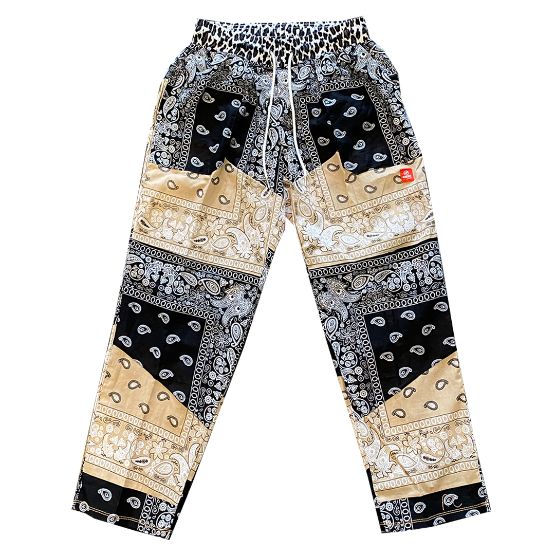 Paisley Pants Black & Tan