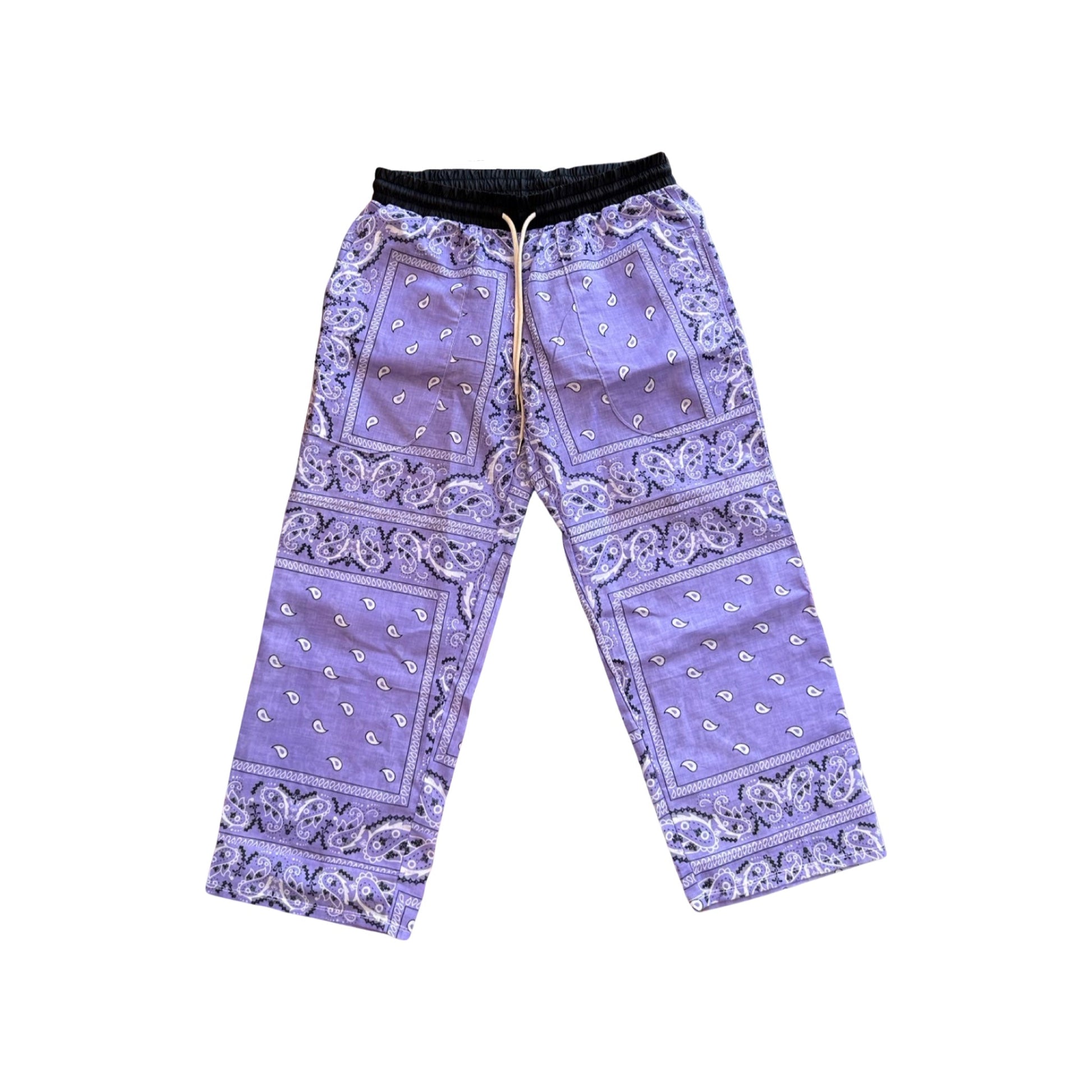 Solid Purple Paisley Pants