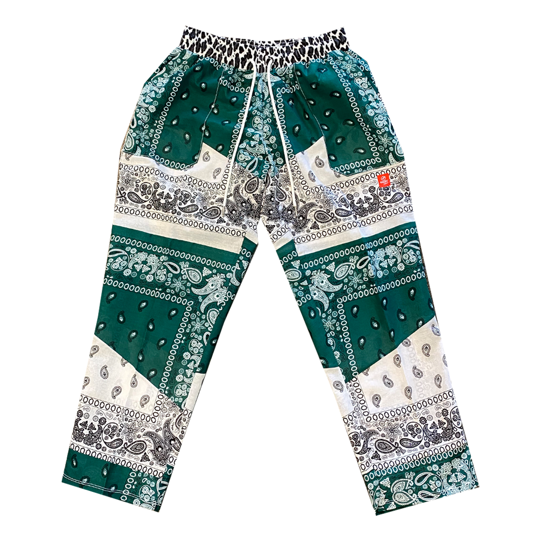 Paisley Pants Green & White