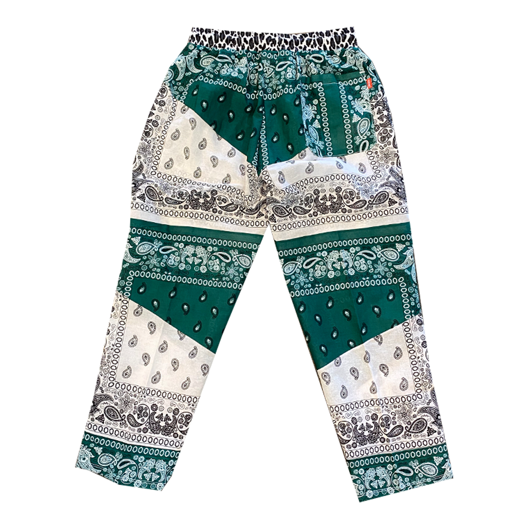 Paisley Pants Green & White