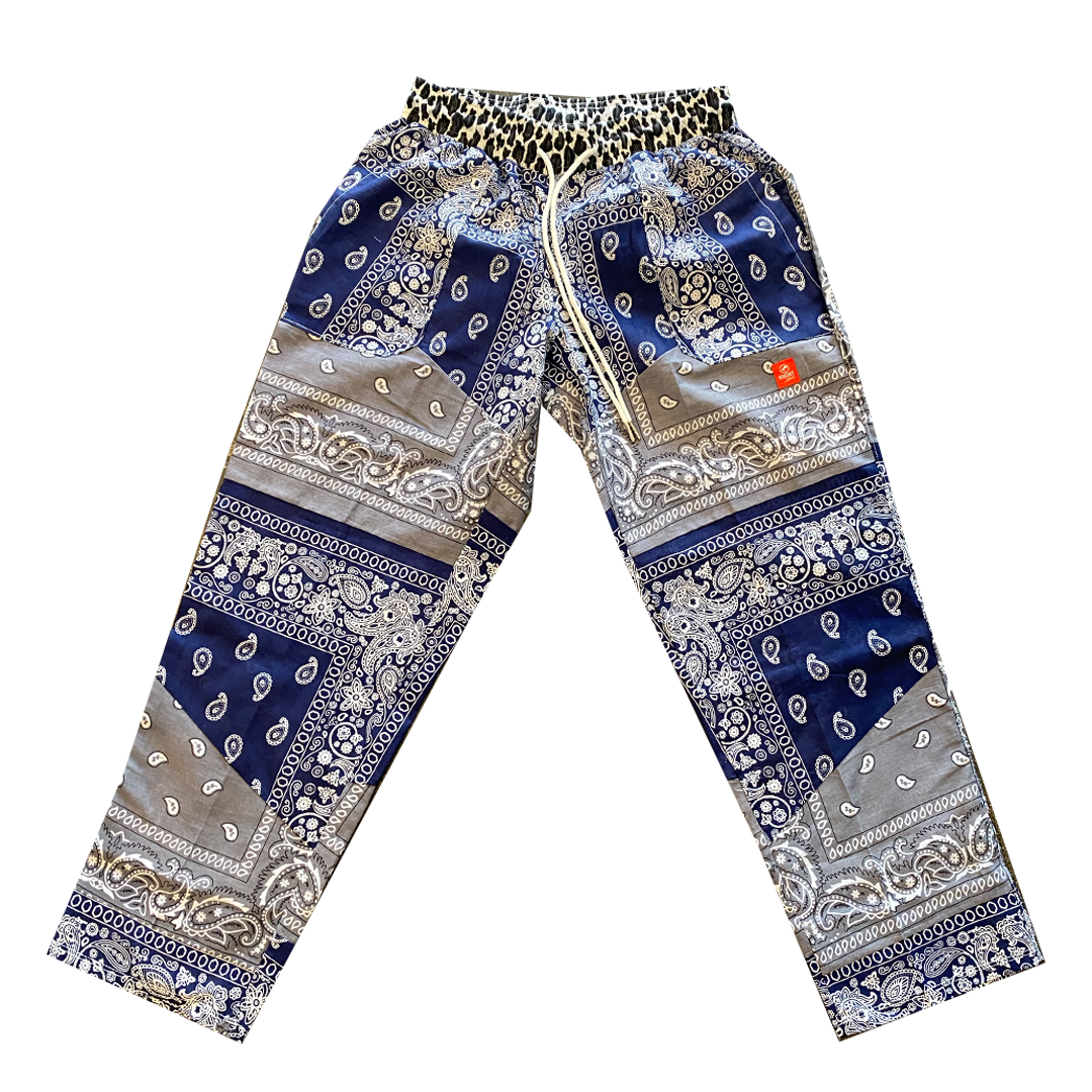 Paisley Pants Blue & Gray