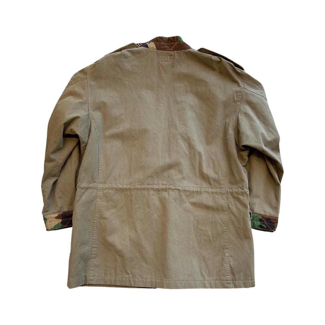 Camo Trim Kimono - Olive / REMADE IN LA