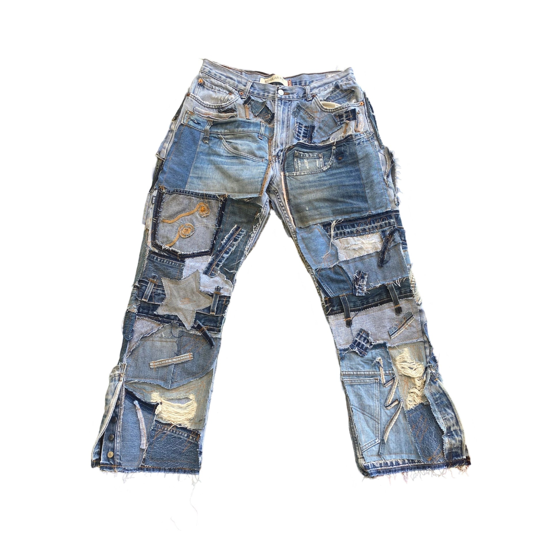 Patchwork Detail Denim