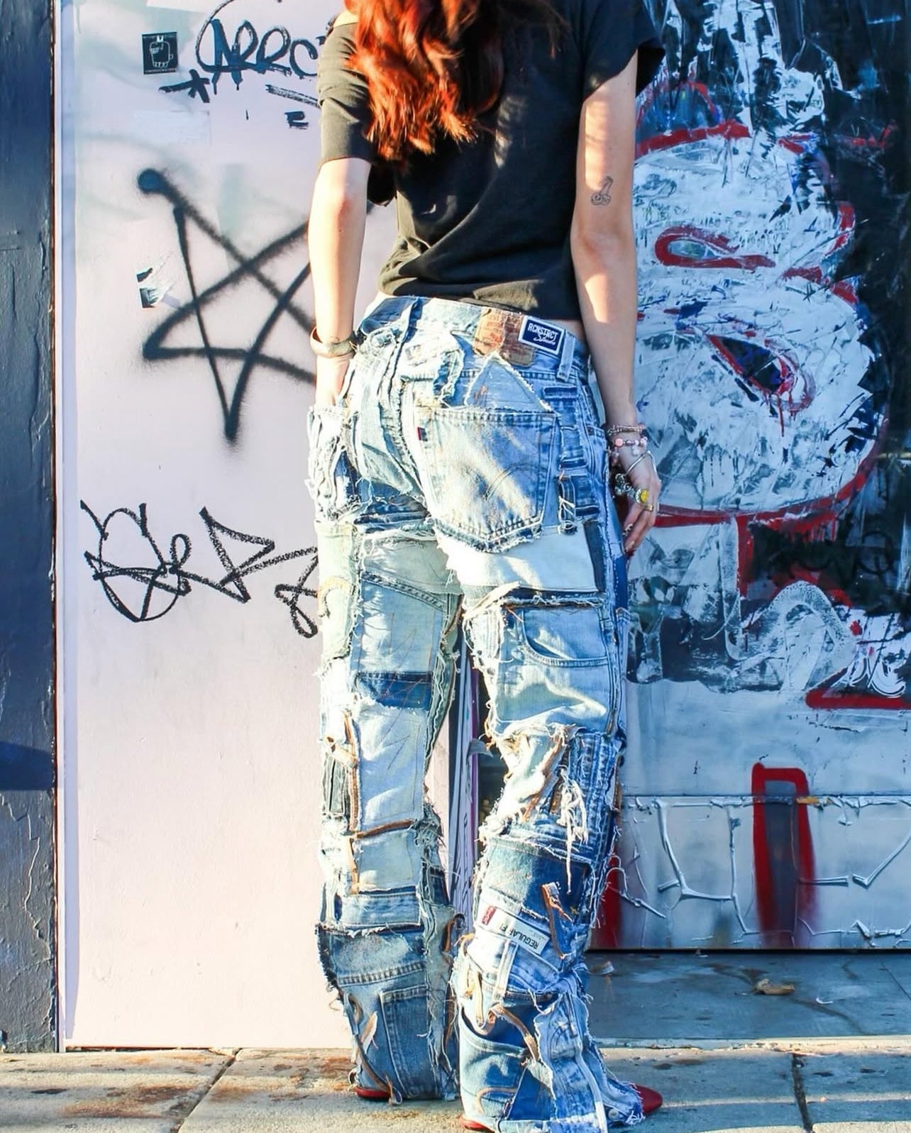 Patchwork Detail Denim