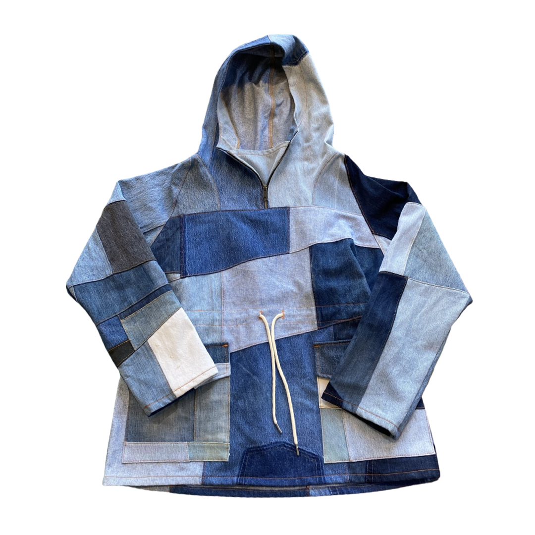 Multi Tonal Denim Pull Over