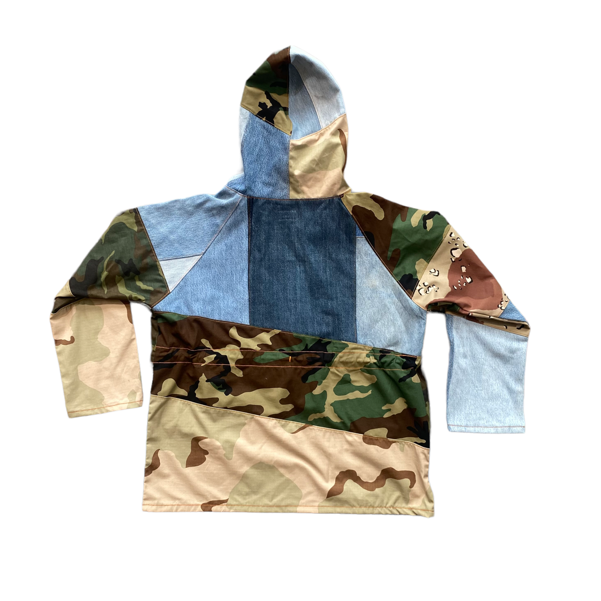 Multi Tonal Camo+Denim Pull Over