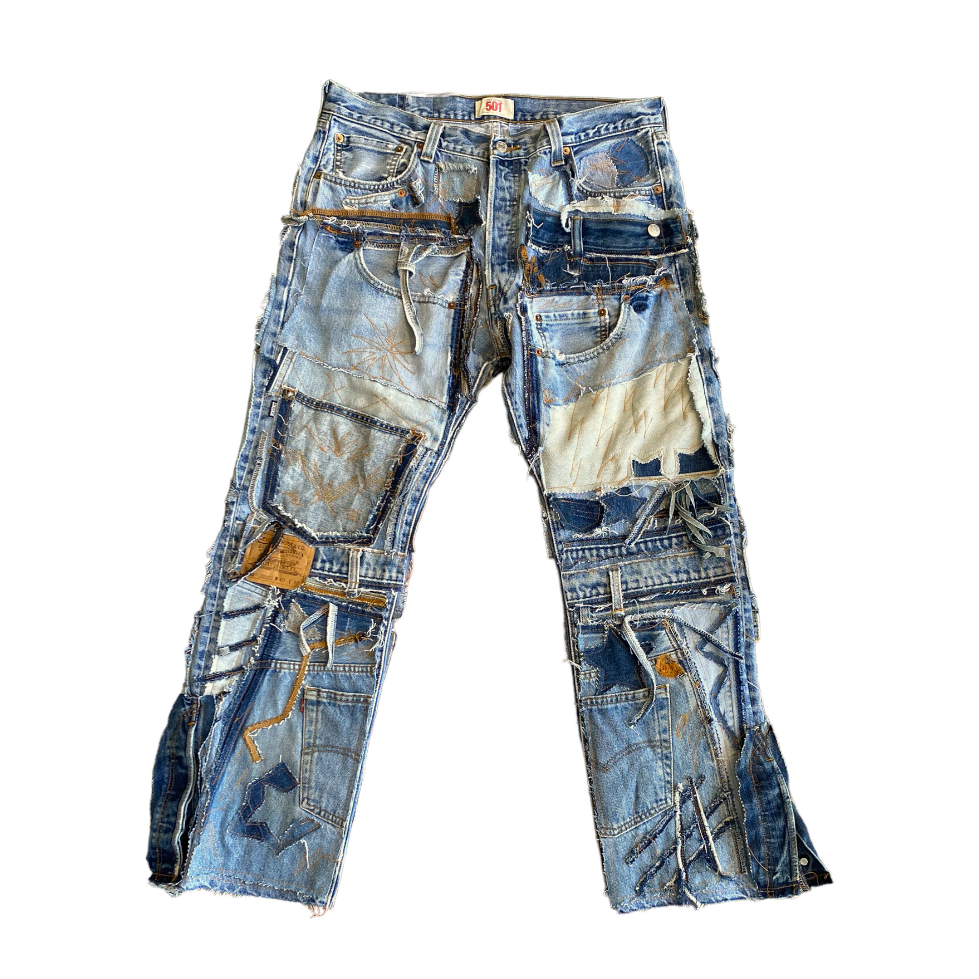Patchwork Detail Denim