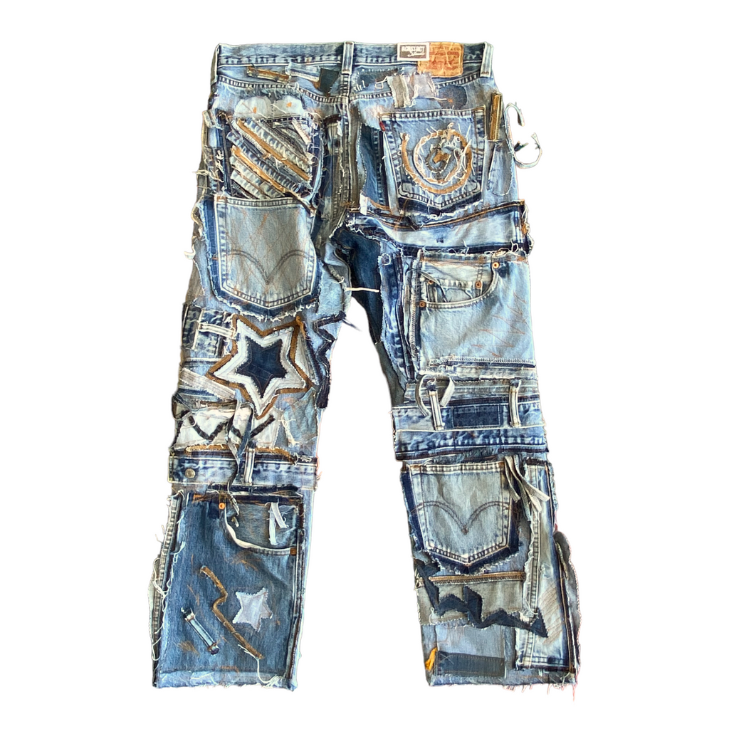 Patchwork Detail Denim