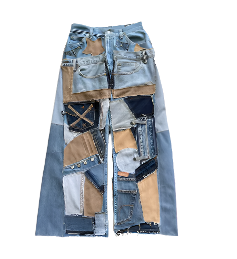 Wide Flare "Denim Detail" Pant