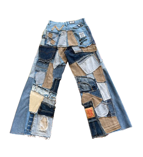 Wide Flare "Denim Detail" Pant