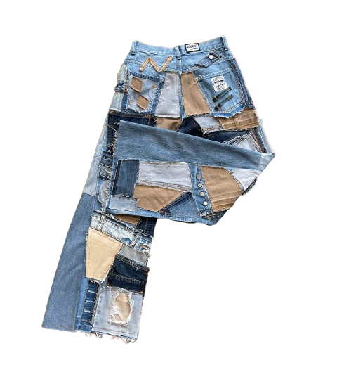 Wide Flare "Denim Detail" Pant