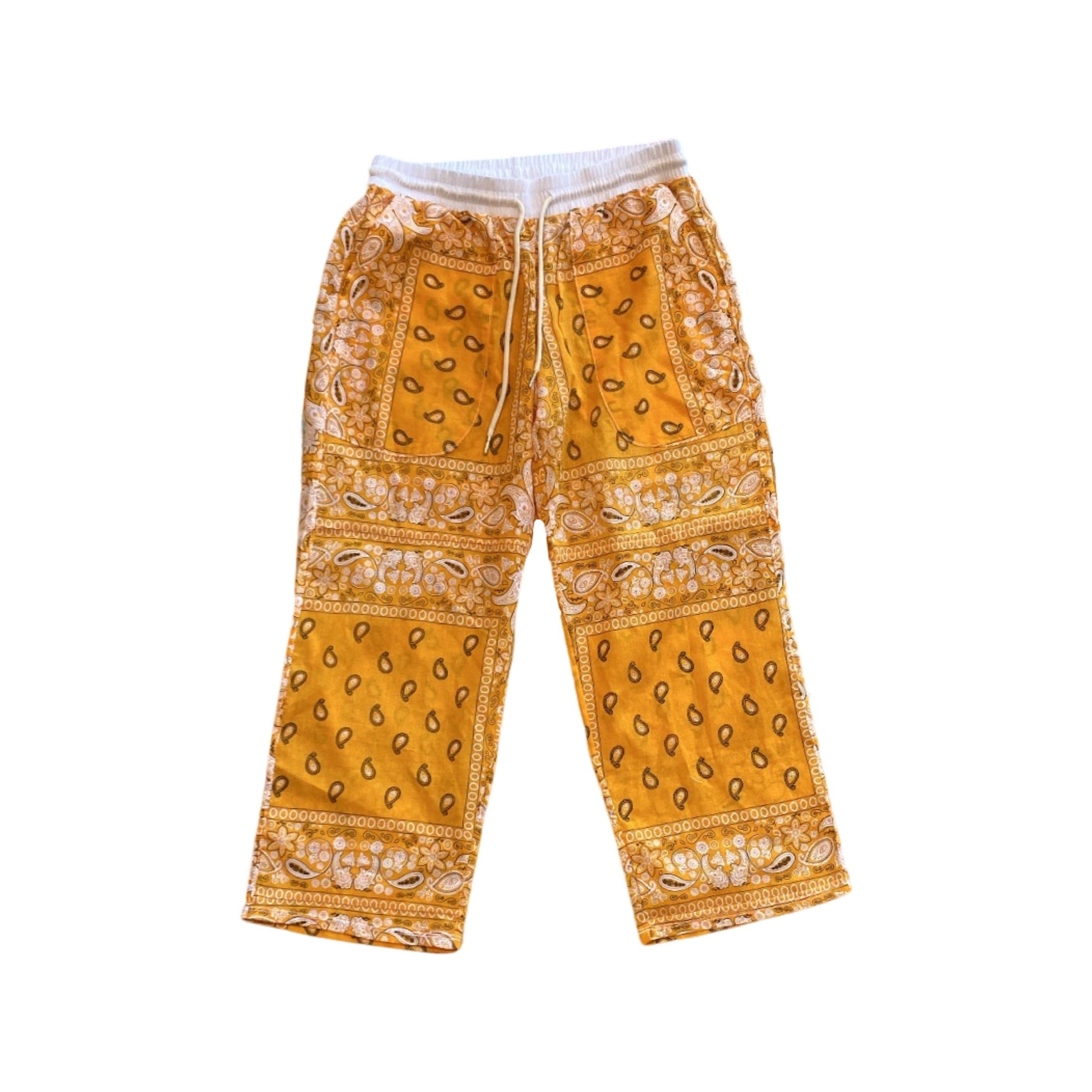 Solid Yellow Paisley Pants