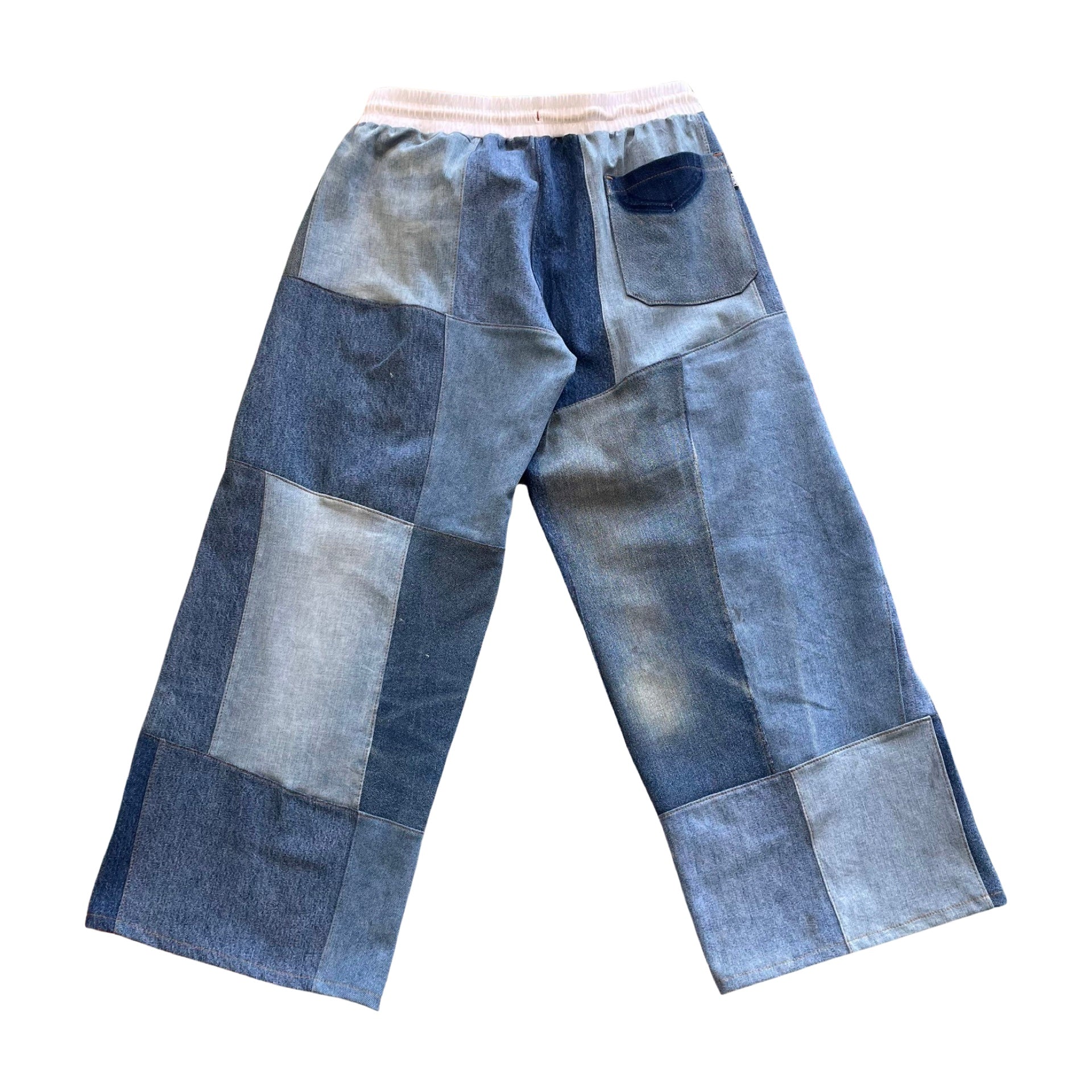 Super Wide Multi Tonal Denim Pant