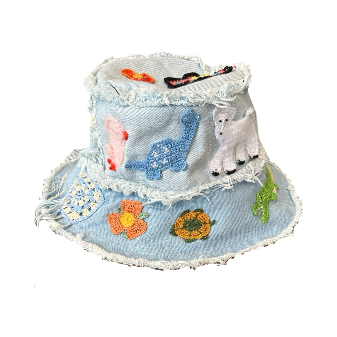 Crochet Patch Bucket Hat