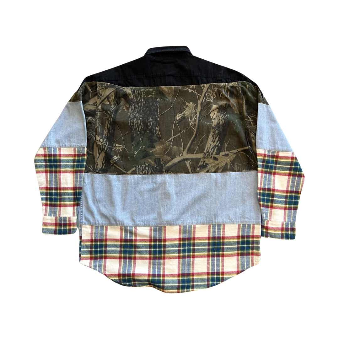 Tree Denim Slashed Button Up 1 / REMADE IN LA