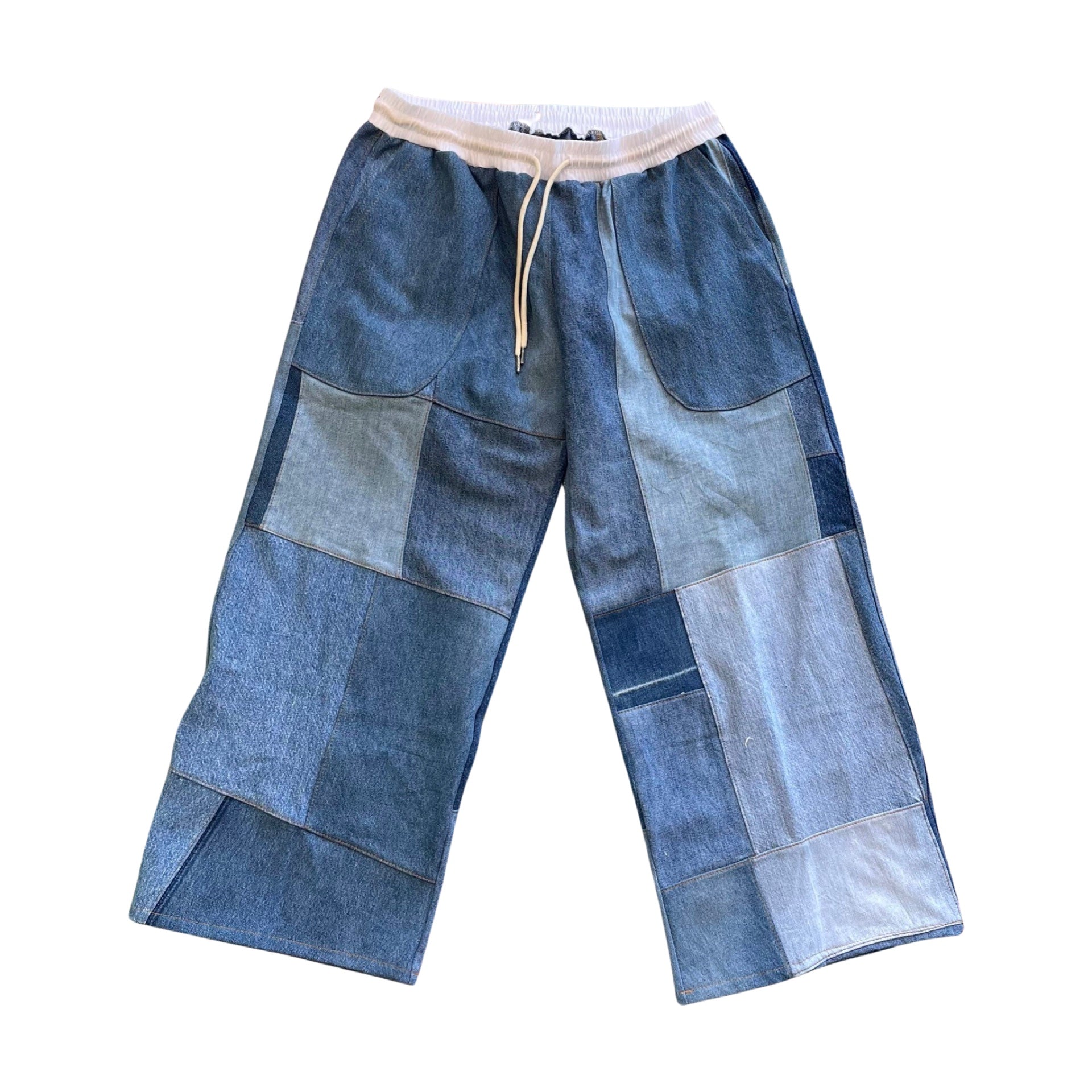 Super Wide Multi Tonal Denim Pant