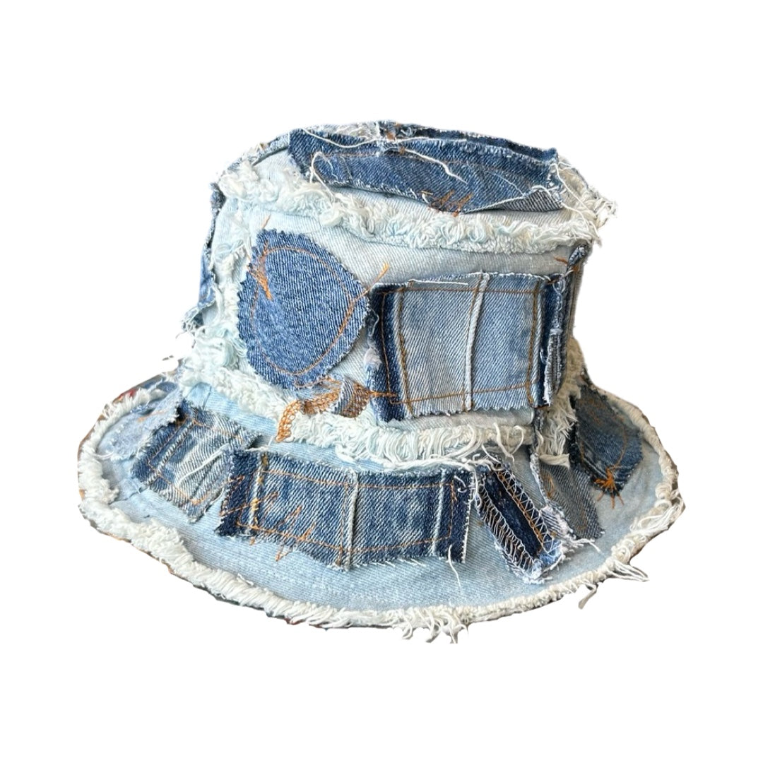 Denim Detail Bucket Hat