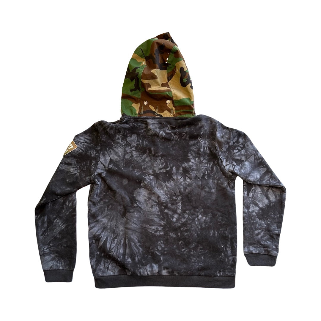 Camo Tie Dye Hoodie / REMADE IN LA