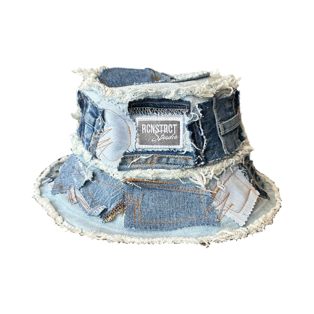 Denim Detail Bucket Hat