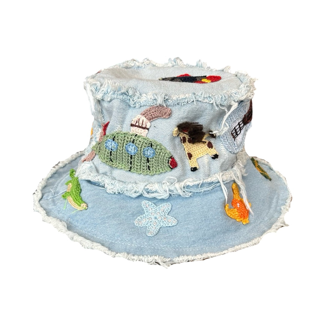 Crochet Patch Bucket Hat