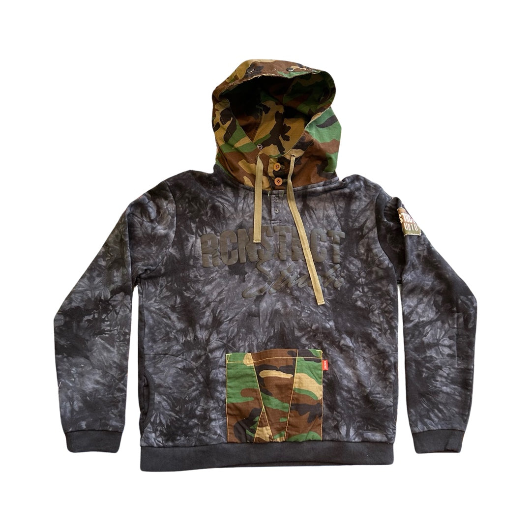 Camo Tie Dye Hoodie / REMADE IN LA