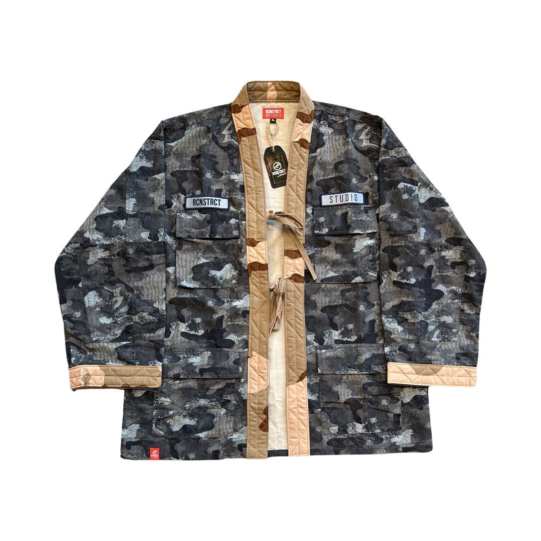 Camo Mix Kimono - Blue / REMADE IN LA