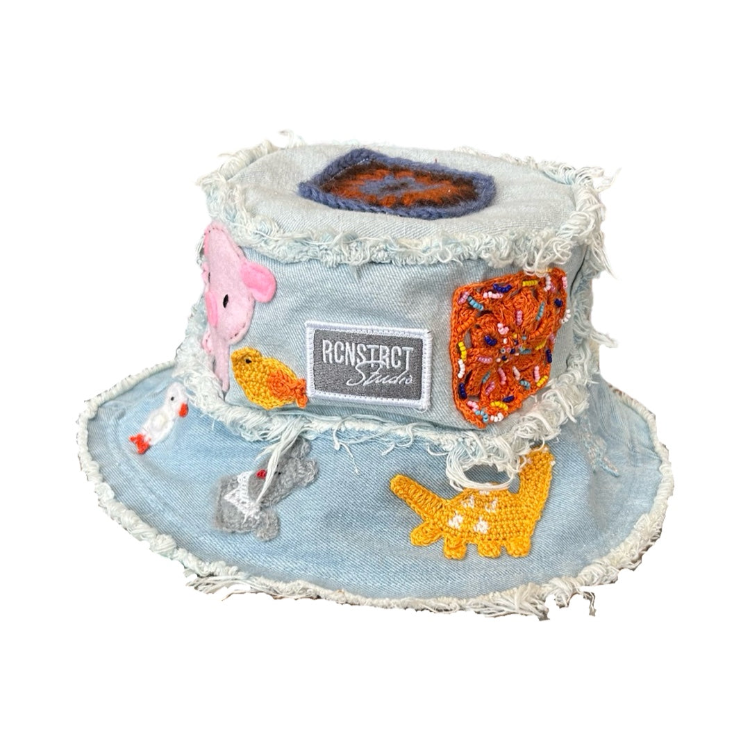 Crochet Patch Bucket Hat