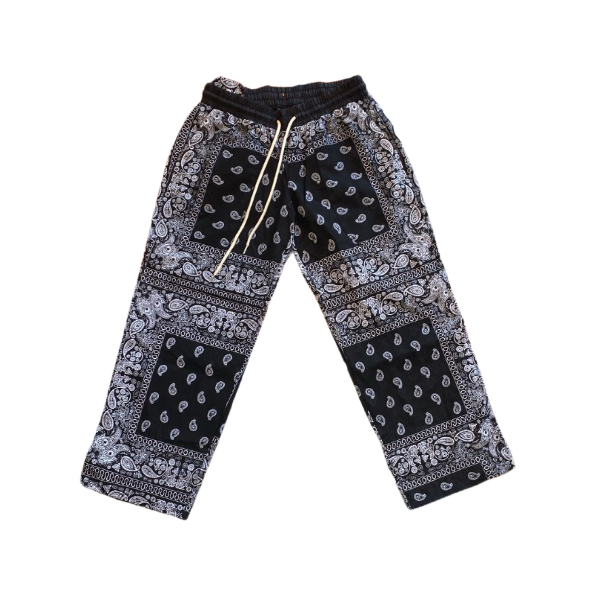 Solid Black Paisley Pants