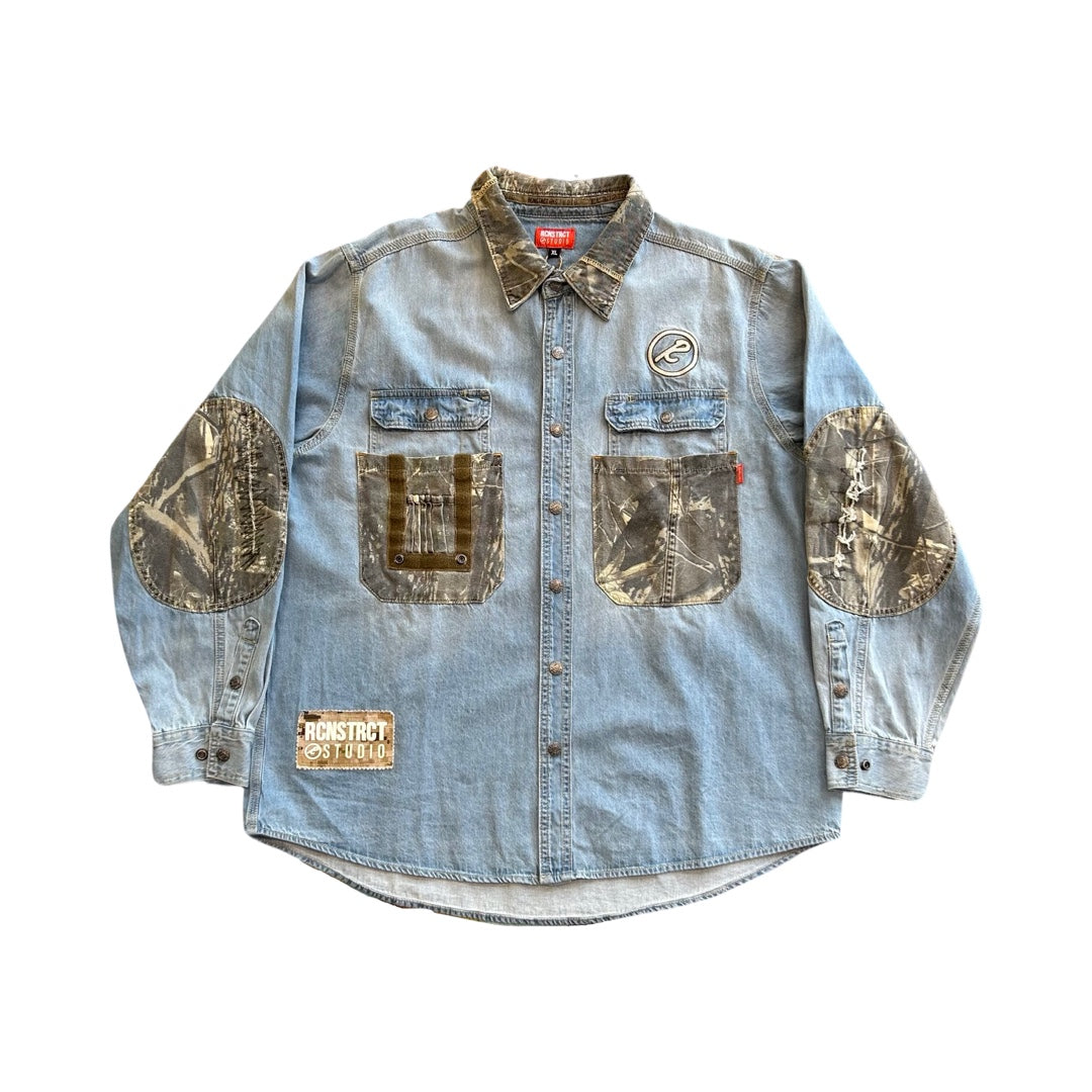 Tree Pocket Denim Shirt / REMADE IN LA